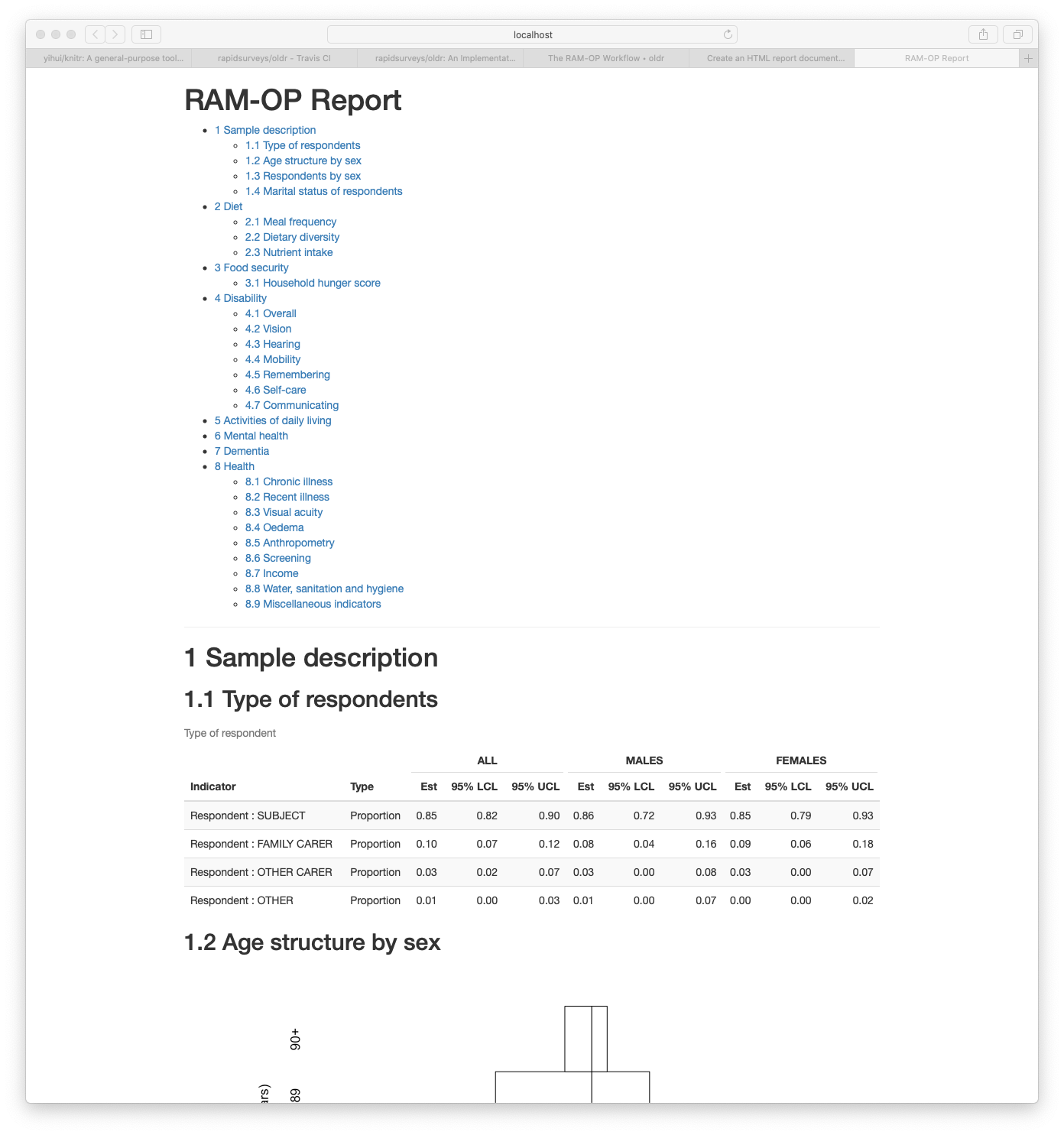 Example of a RAM-OP HTML report