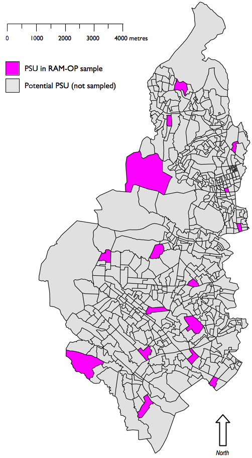 Example of an urban sample (list-based)