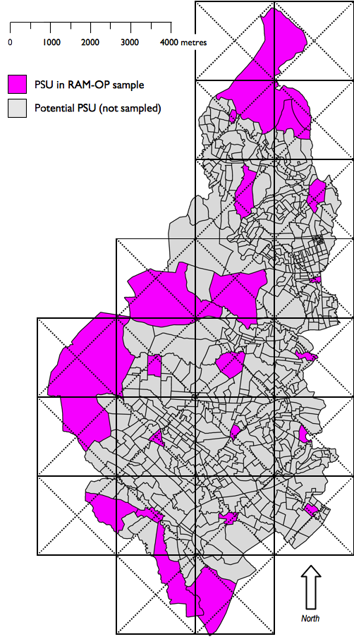 Example of an urban sample (map-based)
