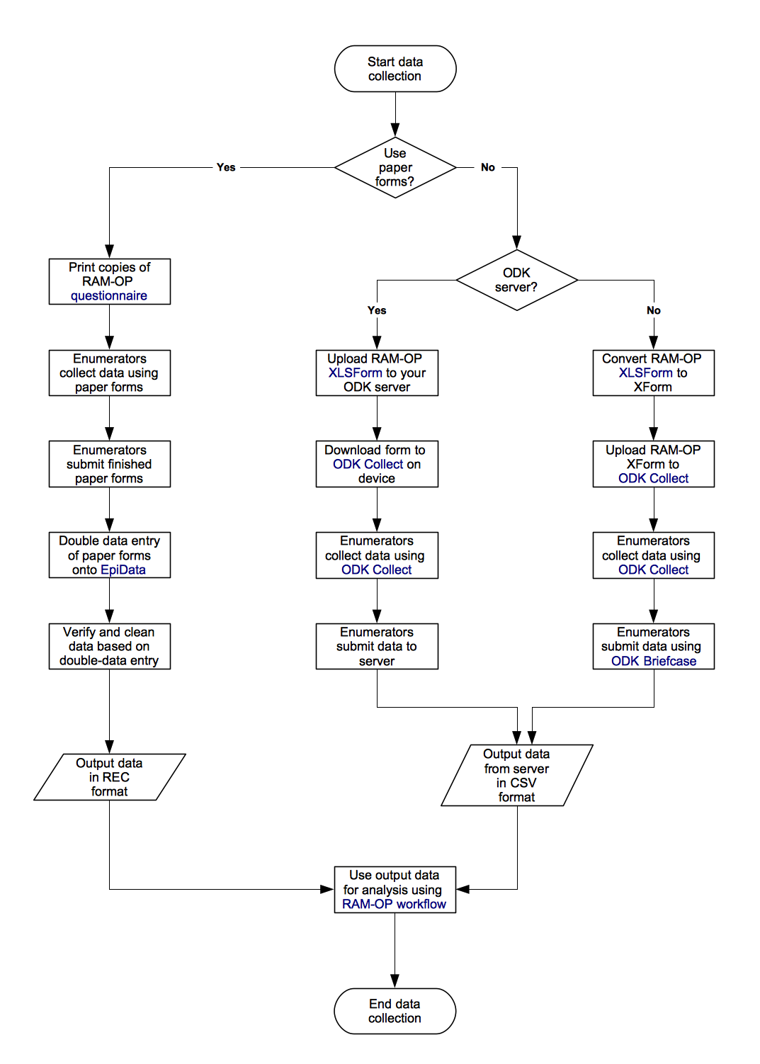 Digital data collection flowchart