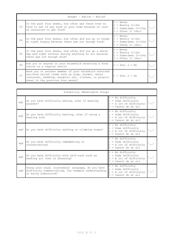 Page 3 of the RAM-OP questionnaire