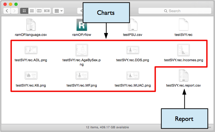 RAnalyticFlow workflow outputs
